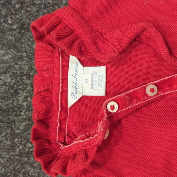 Ralph Lauren Red Shirt, 6 months - Picture 3 of 6
